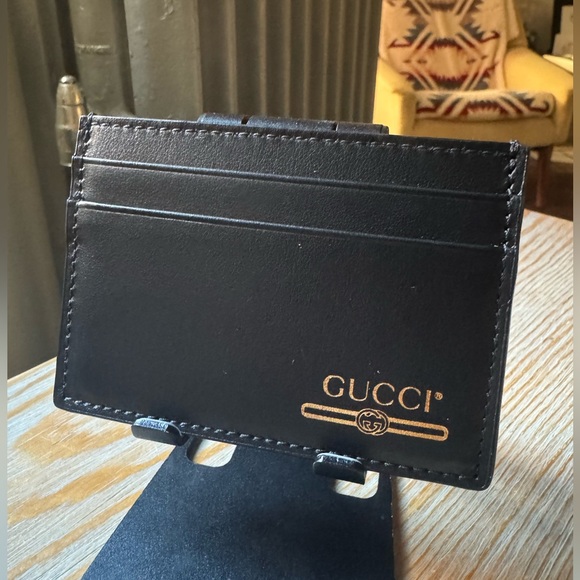 Gucci Gold Logo Card Case - Picture 5 of 7